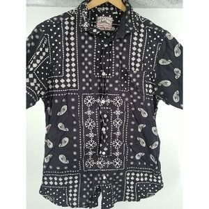 Brave Soul Peddlers L Large Shirt Mens‎ Short Sleeve Button Up Cotton